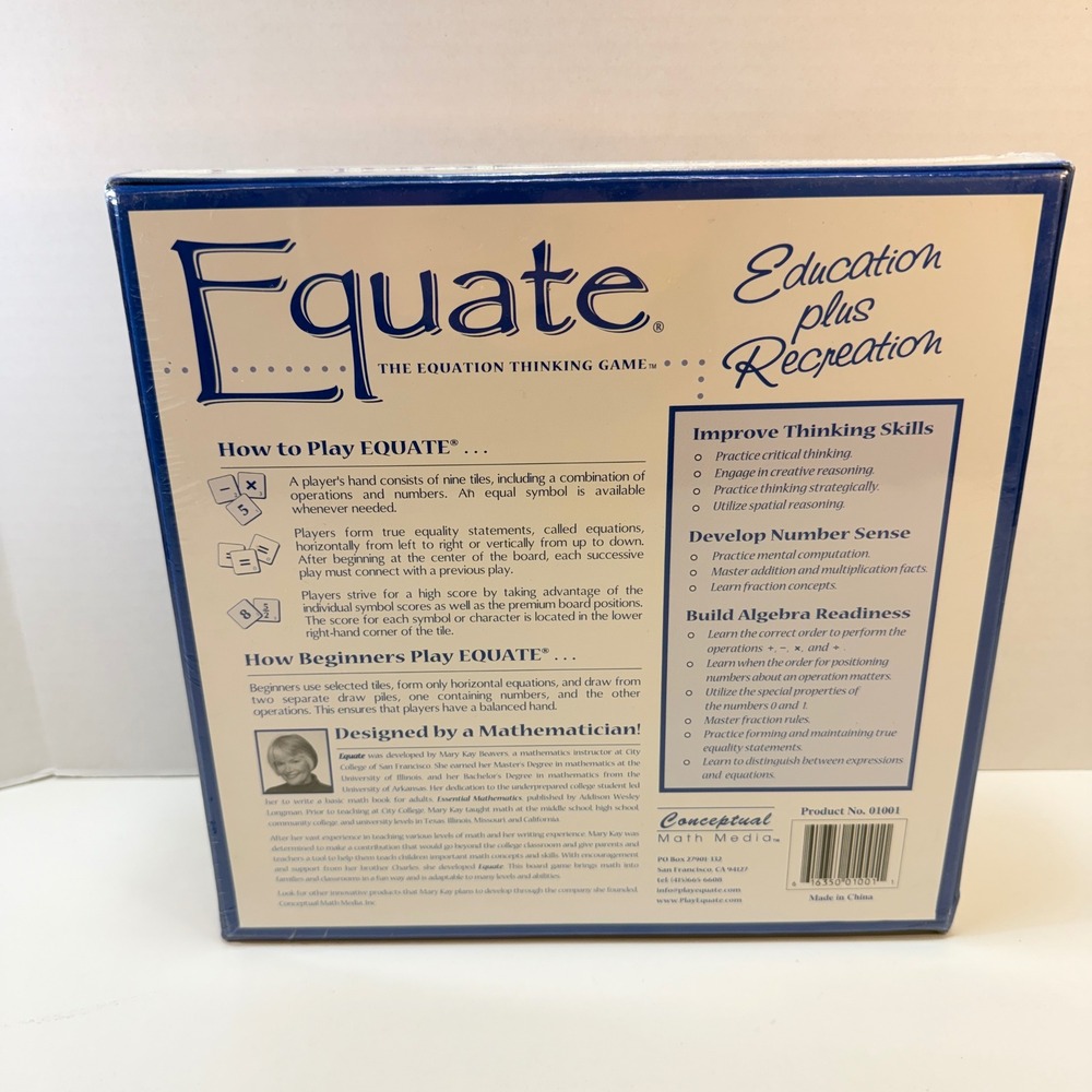 Conceptual Math Media Equate Board Game Math Thinking Game New - Picture 2 of 6
